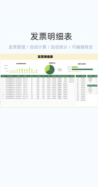 发票明细表格excel模版