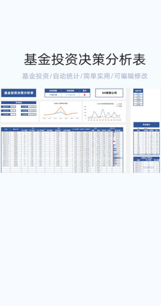 基金投资决策分析表格模版excel表