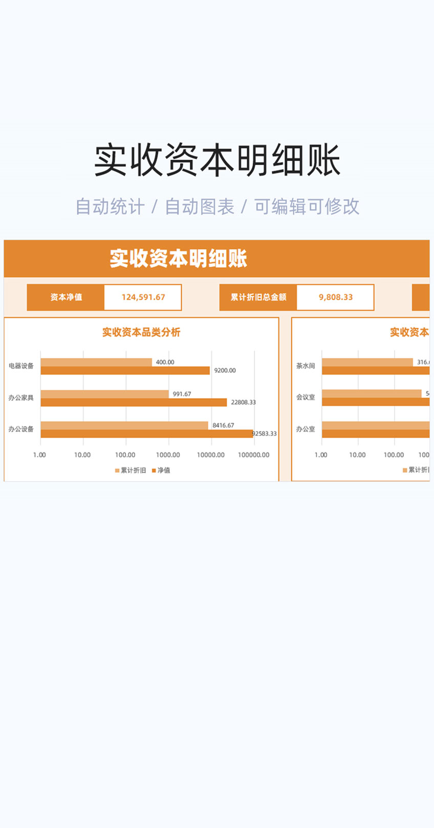 实收资本明细账模板excel表格插图