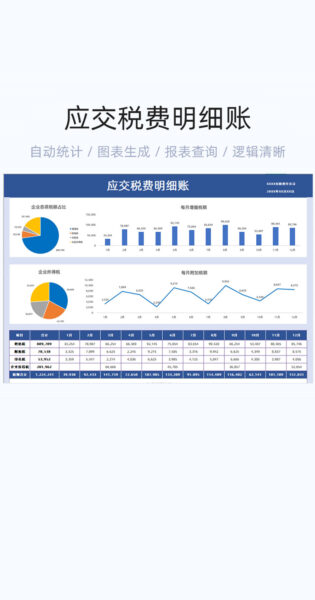 应交税费明细账模板excel表格