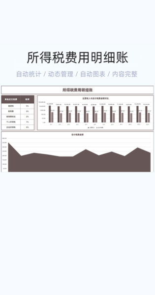 所得税费用明细账模板excel表格