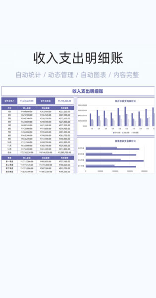 收入支出明细账模板excel表格