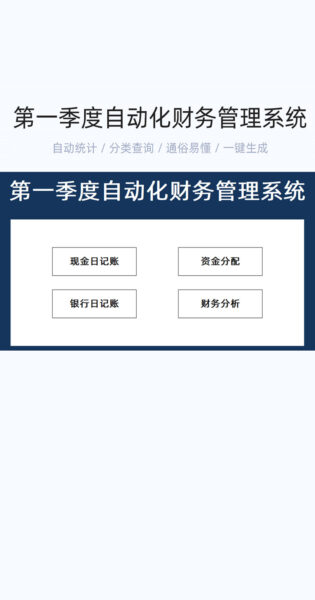 第一季度自动化财务管理系统模版excel表格