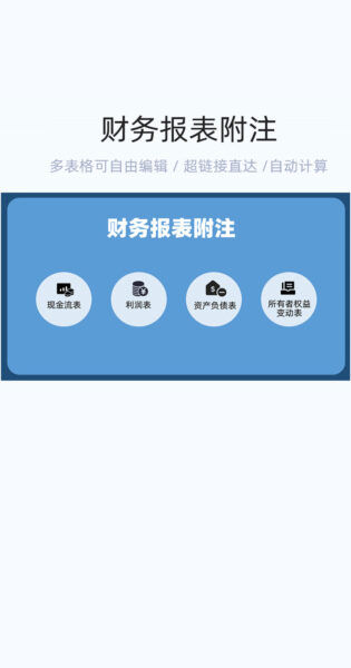 财务报表附注模版excel表格