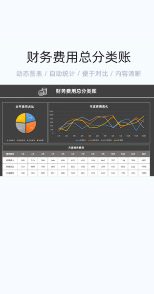 财务费用总分类账模版excel表格