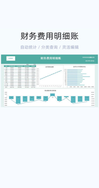 财务费用明细账模板excel表格