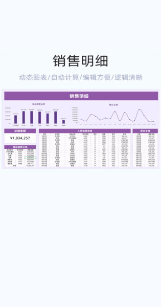 销售明细表格excel模板