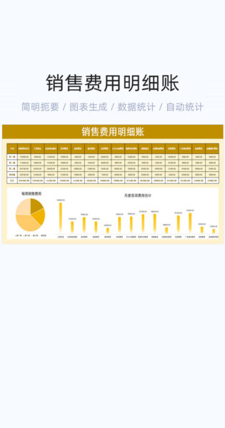 销售费用明细账模板excel表格