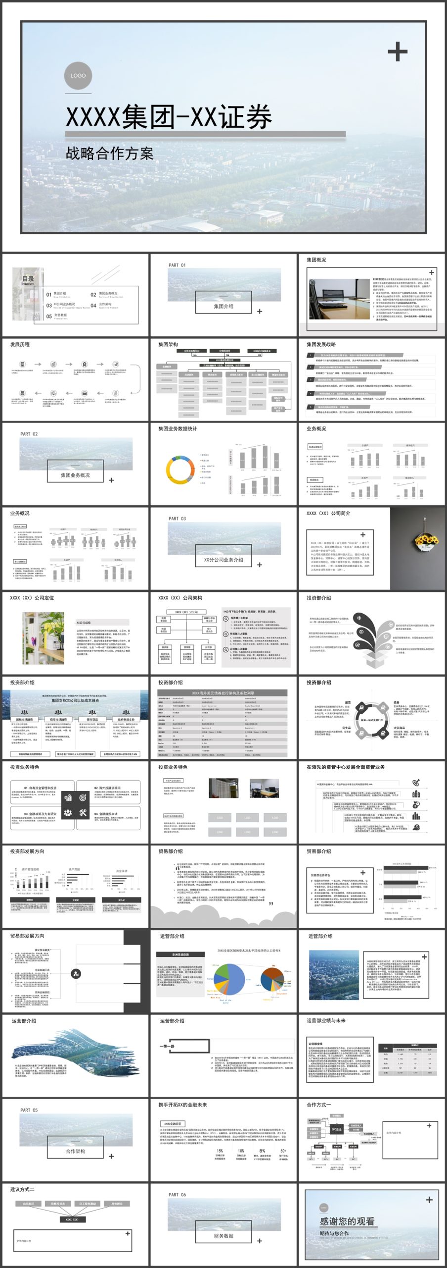 商务风企业银行合作方案PPT模板插图