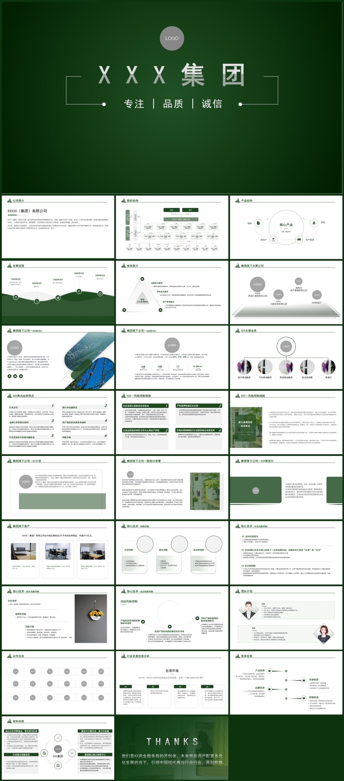 金融信贷集团企业介绍PPT模板插图