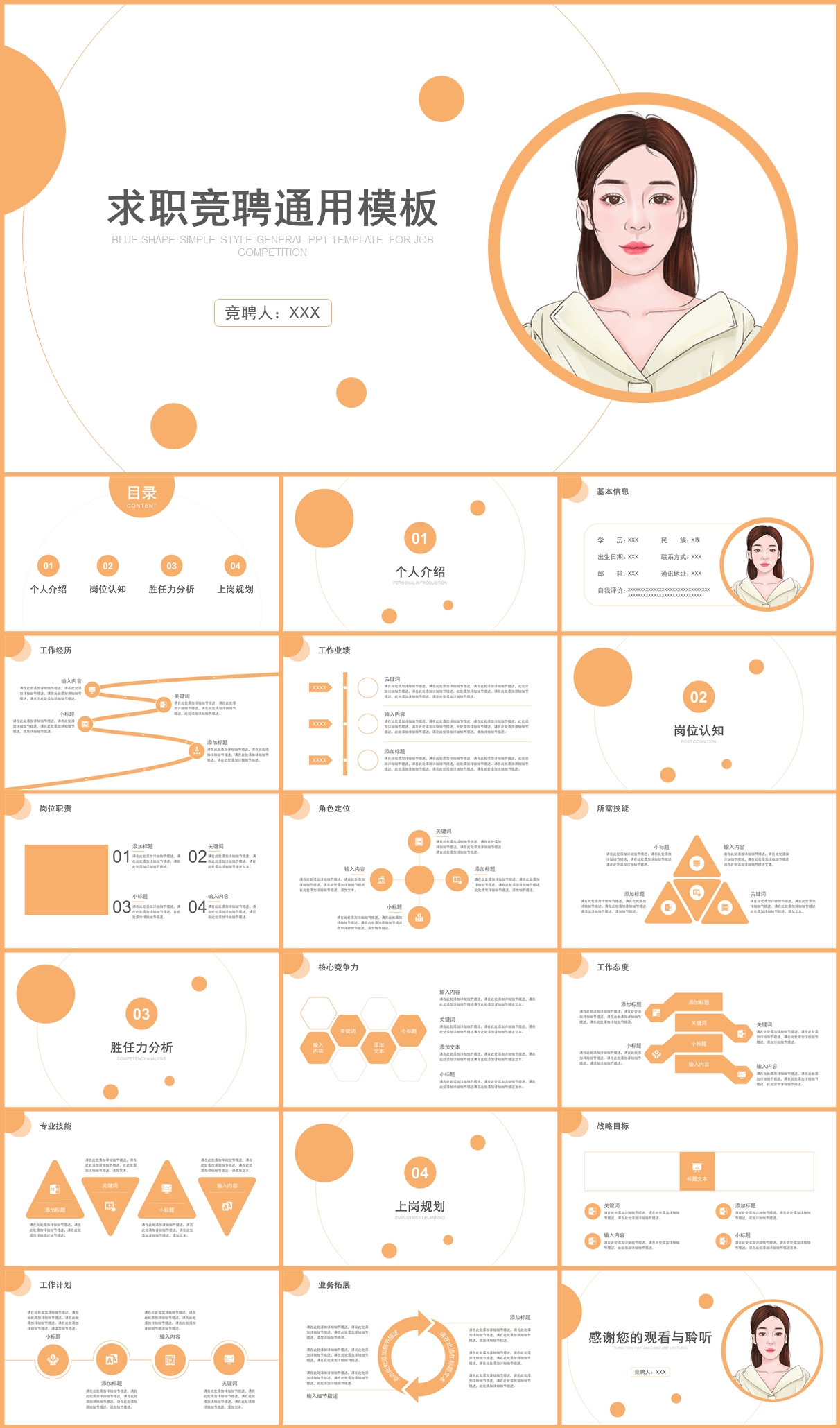 企业岗位竞聘内部晋升PPT模板插图