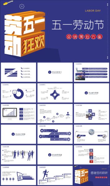五一劳动节促销活动策划方案PPT模板