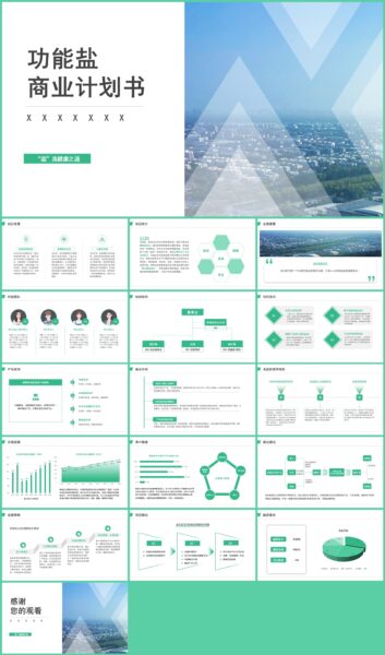 植物型功能盐商业计划书PPT模板