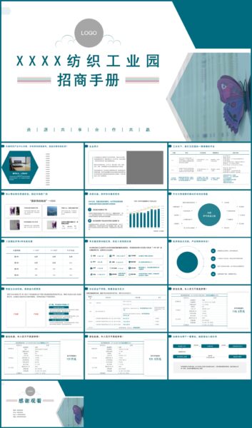 纺织工业园区招商手册PPT模板