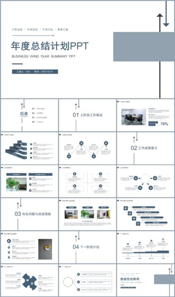 年度工作总结述职报告PPT模板