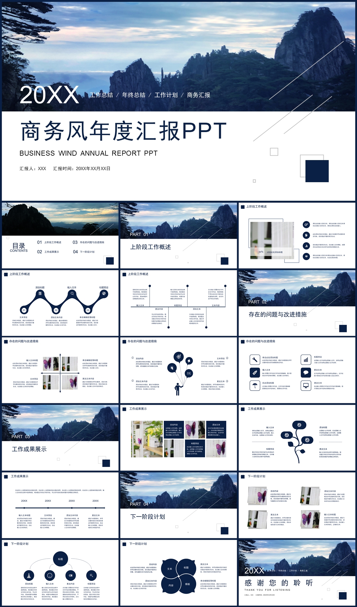 商务风年度汇报PPT模板插图