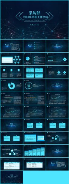 采购部年中工作总结汇报PPT模板