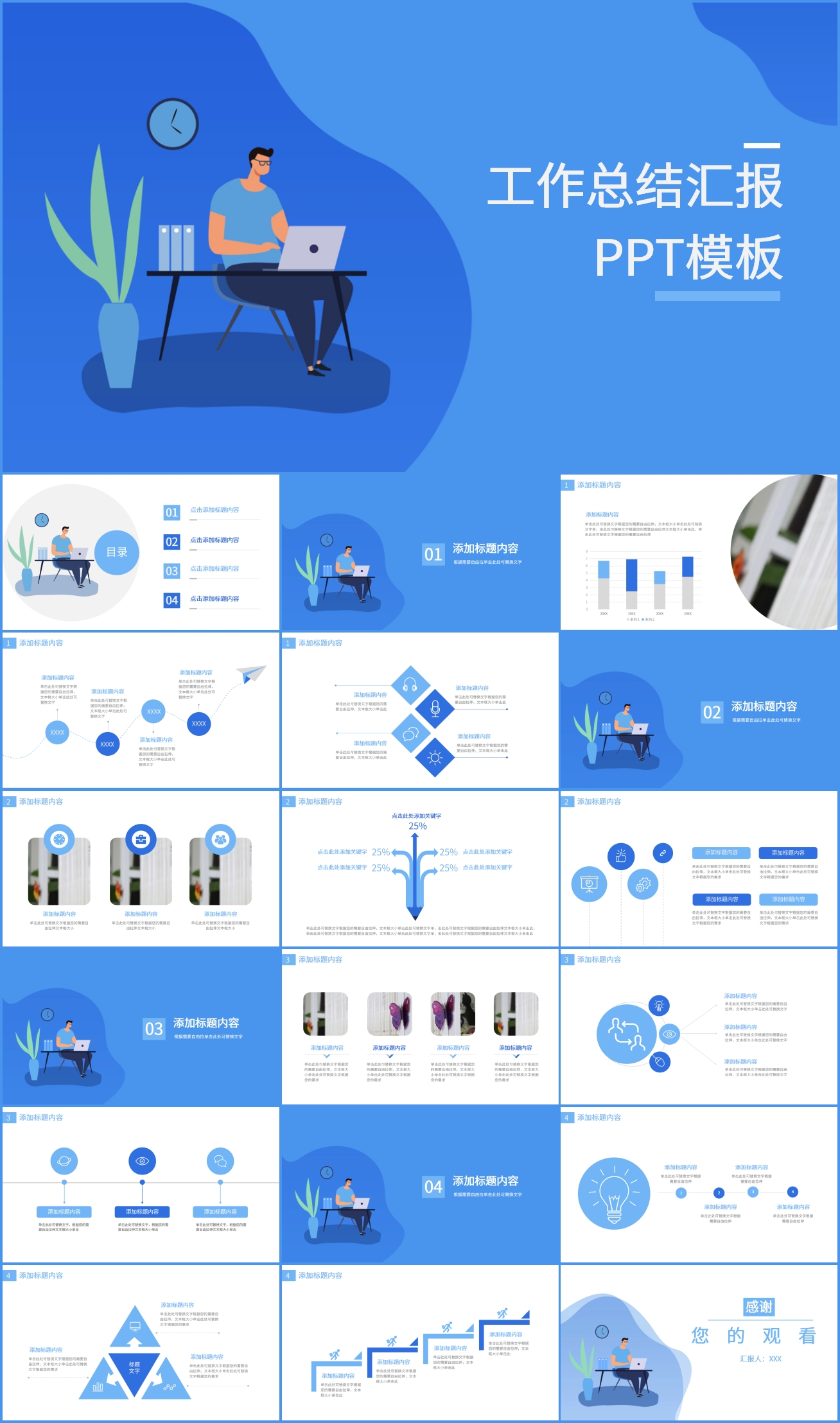 工作总结业务汇报PPT模板插图