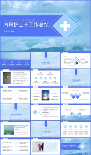 内科护士长年终工作总结PPT模板