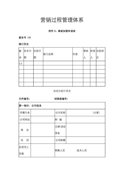 营销过程管理体系