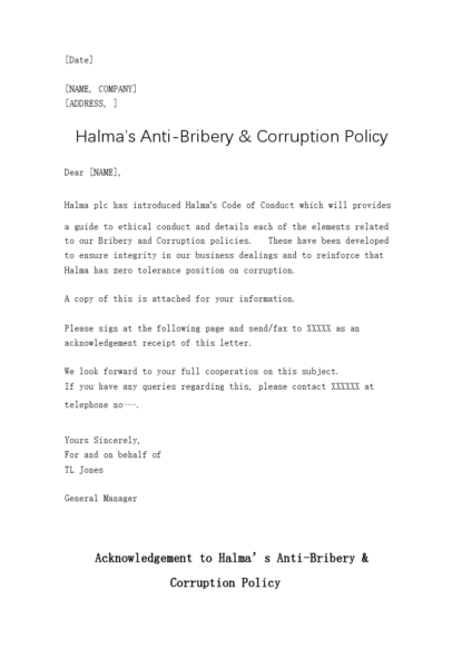 Halma’s Anti-Bribery & Corruption Policy